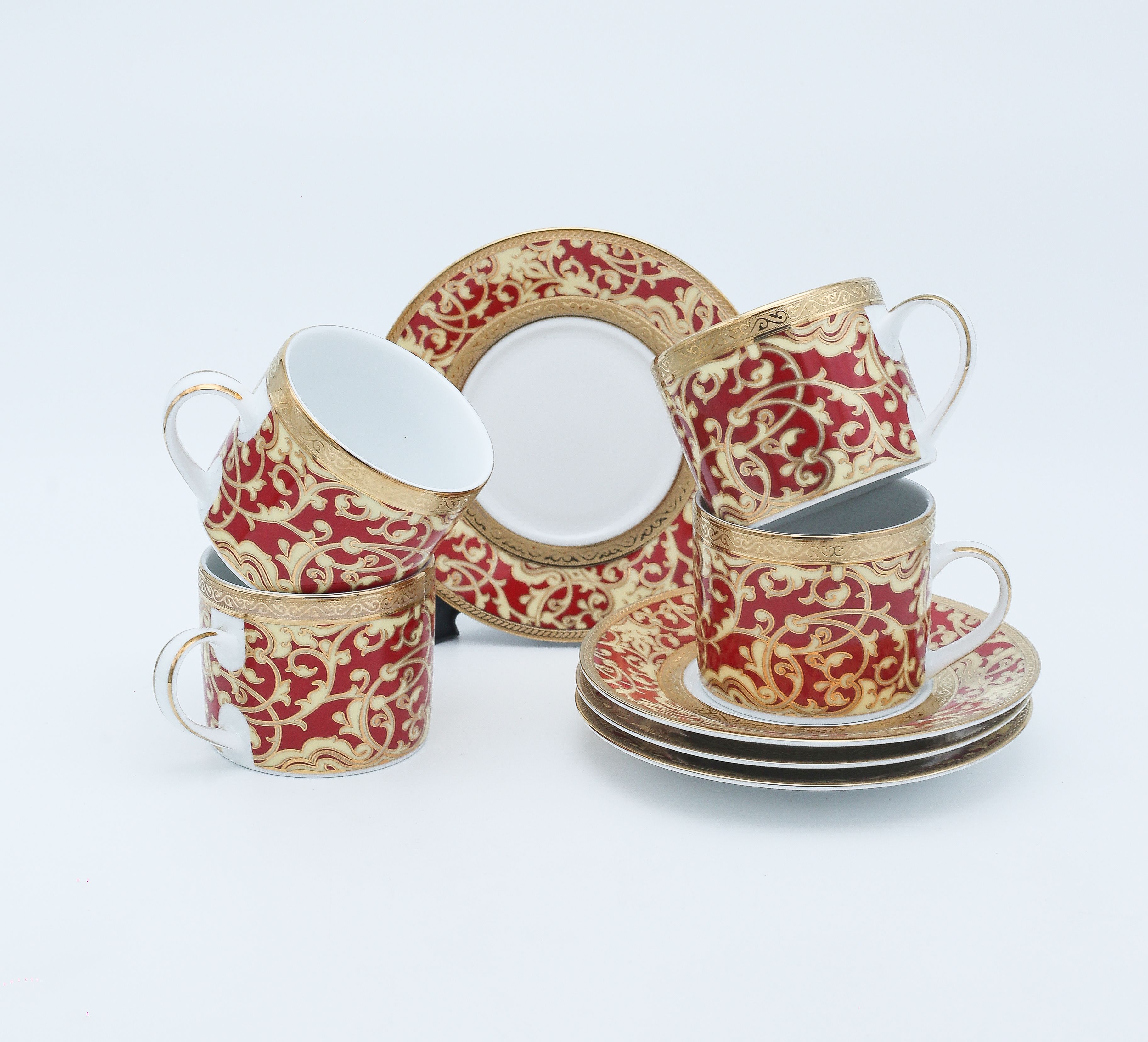 Dankotuwa | Nuptial Red 12 Pieces Tea Set