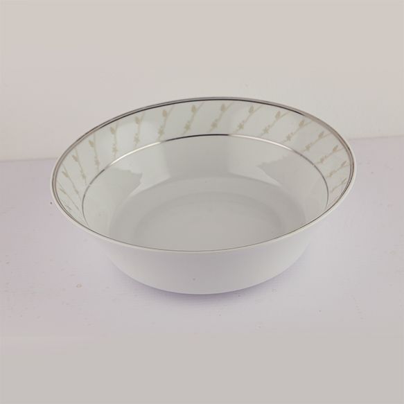 Dankotuwa | Grey Flower Large Salad Bowl