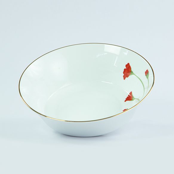 Dankotuwa | Red Flower large Salad Bowl