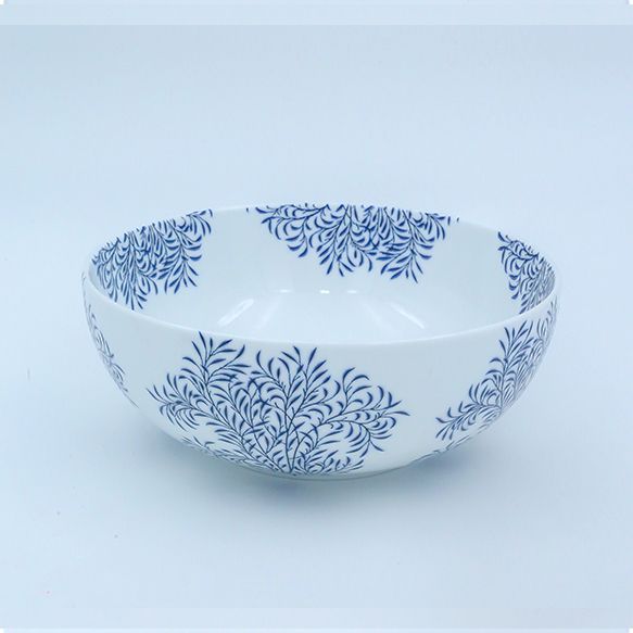 Dankotuwa | Blue Leaf Large Salad Bowl