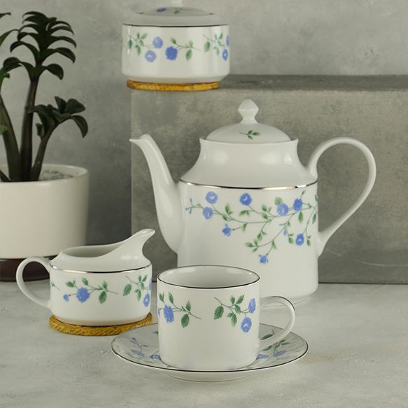 Dankotuwa | Blue Rose 17 Pieces Tea Set