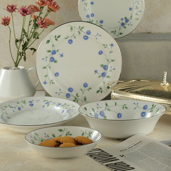 Dankotuwa | Blue Rose 21 Pieces Dinner Set