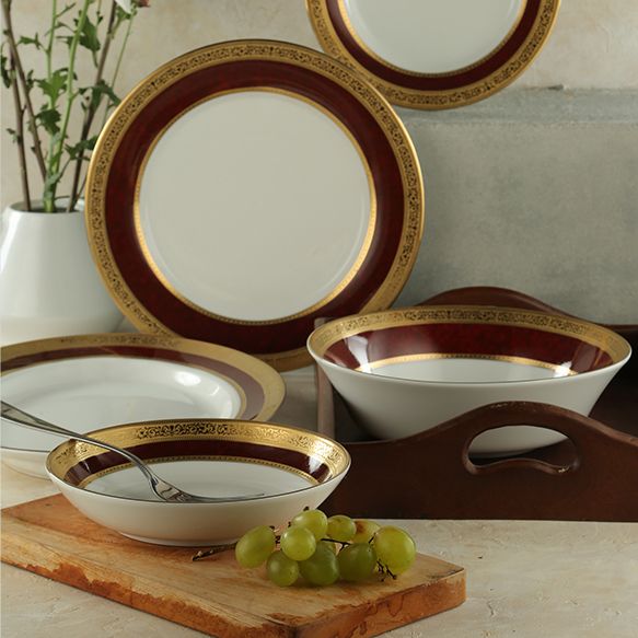 Dankotuwa | Empress Red 35 Pieces Dinner Set