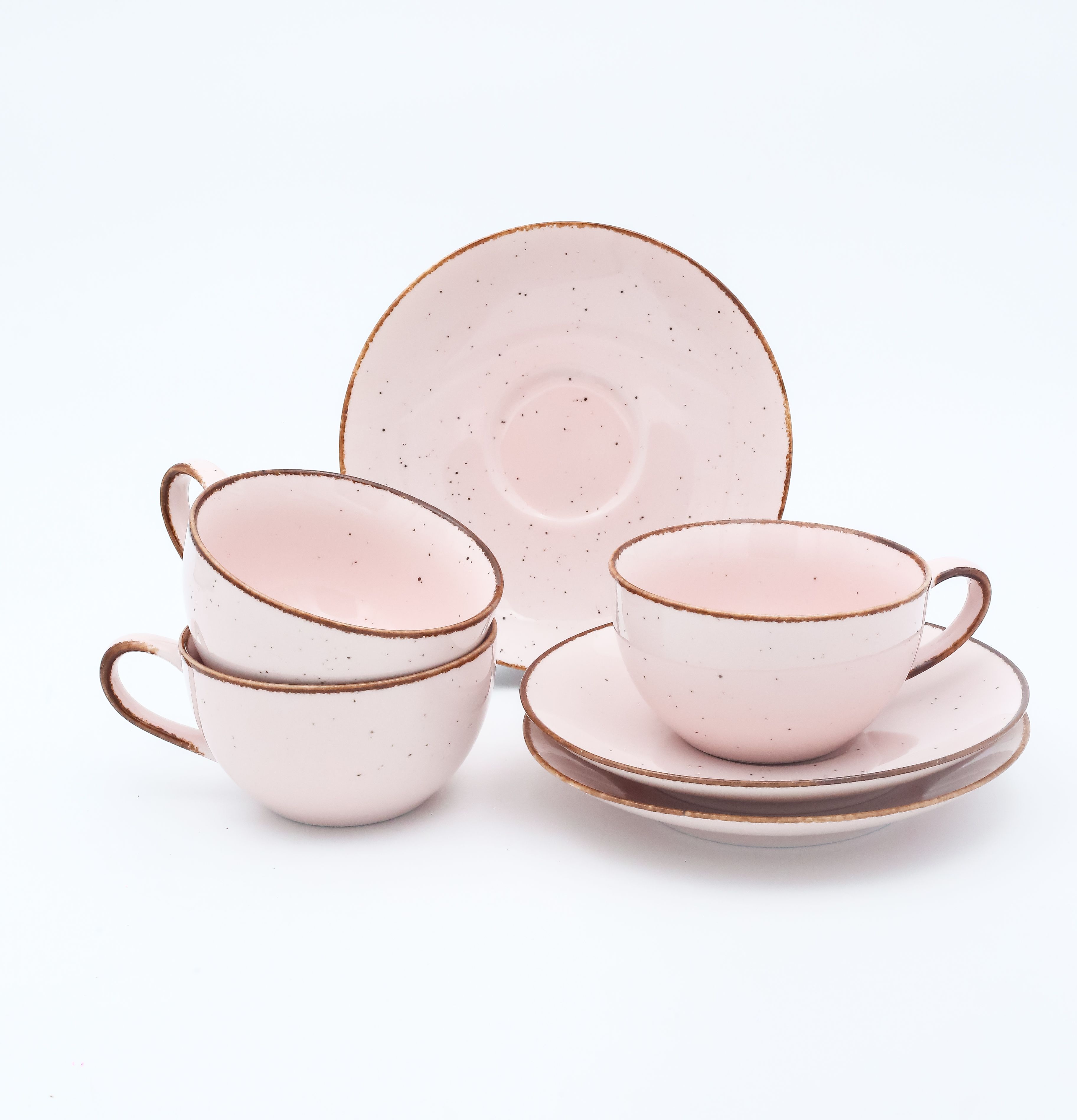 Dankotuwa | Hubby & Wife Mug Set & Paradise Pink 12 Pieces Tea Set