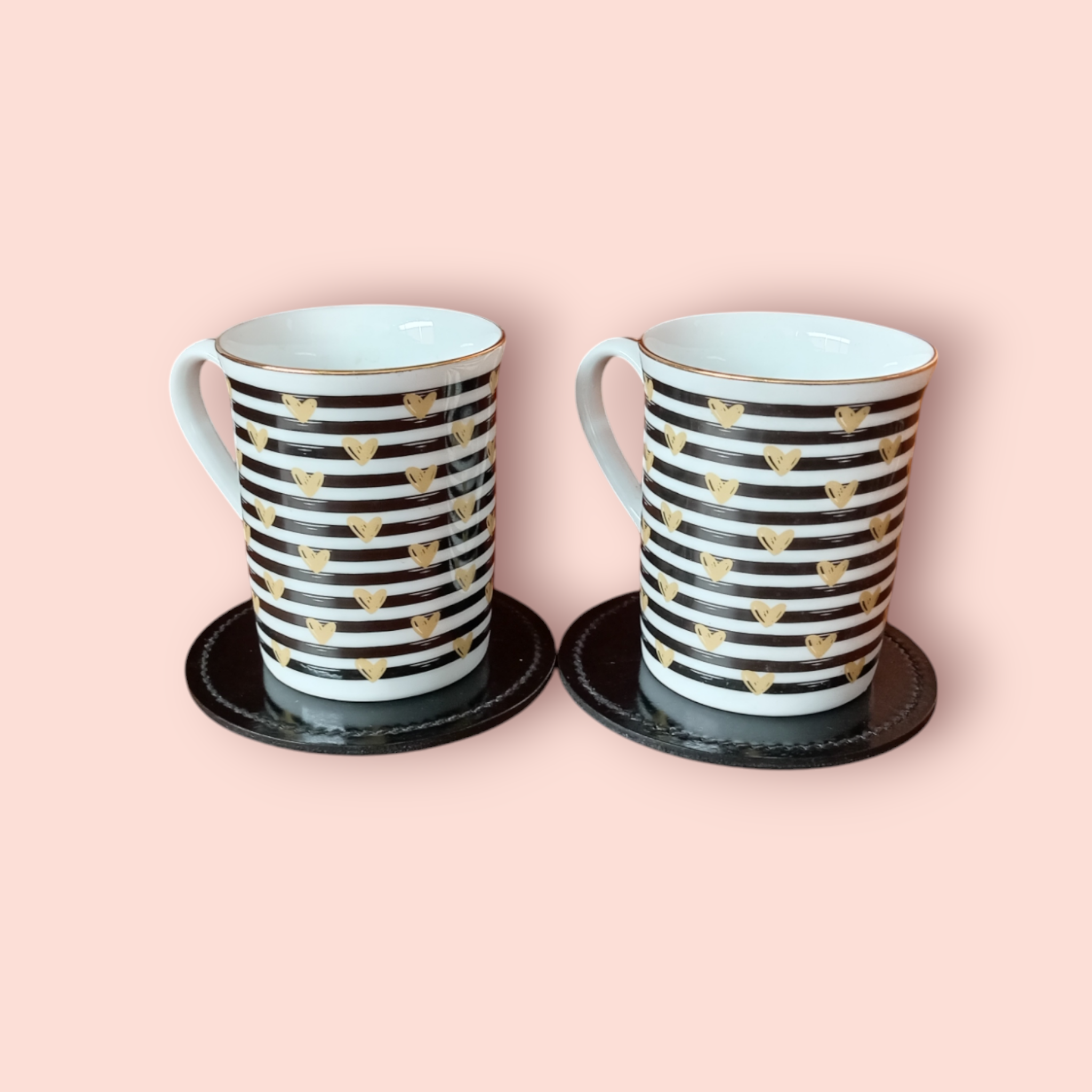 Dankotuwa | Black Stripes Valentine Couple Mugs