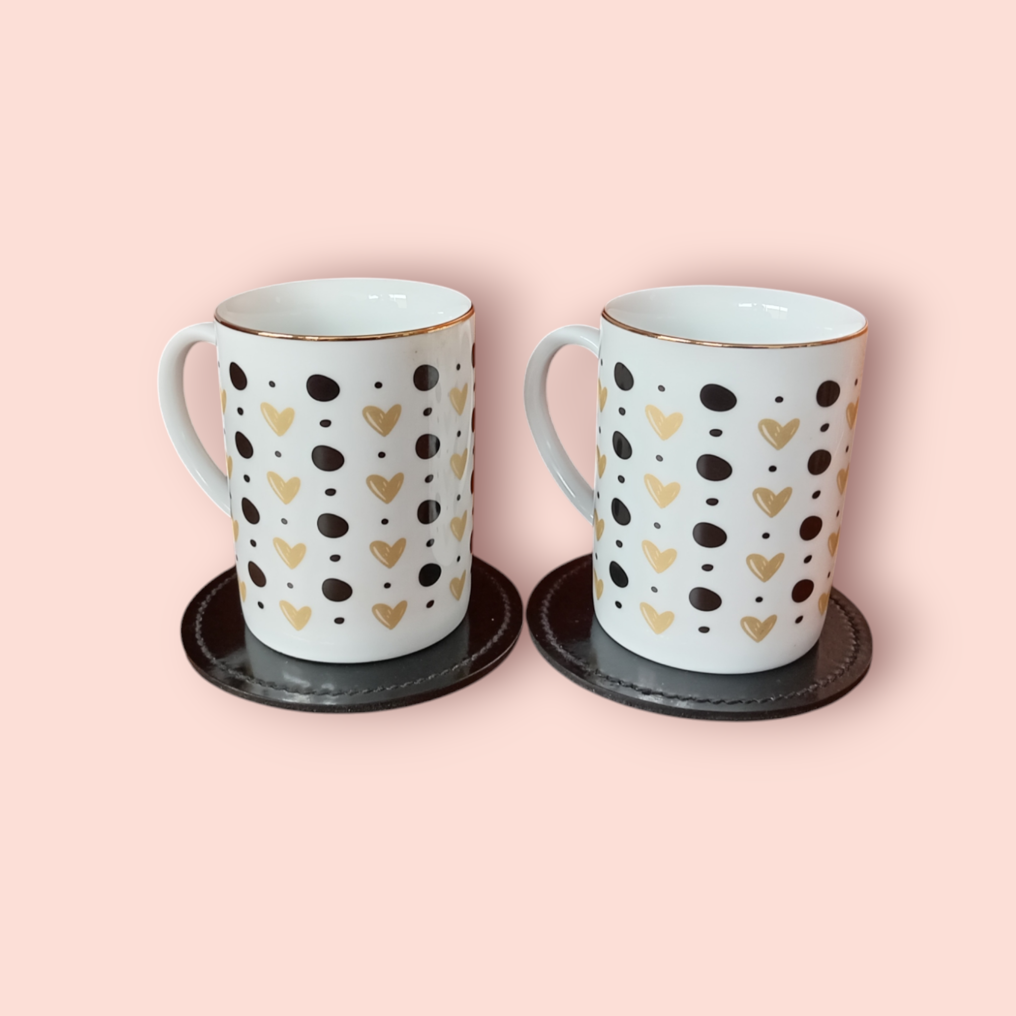 Dankotuwa | Gold Dots Valentine Couple Mugs