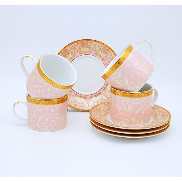 Dankotuwa | Pink Matrimony 12 Pieces Tea Set