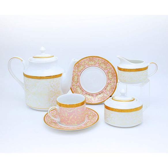 Dankotuwa | Pink Matrimony 17 Pieces Tea Set