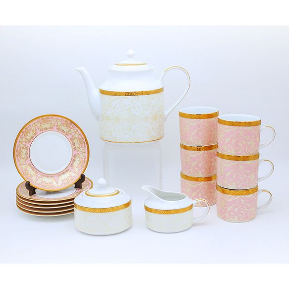 Dankotuwa | Pink Matrimony 17 Pieces Tea Set