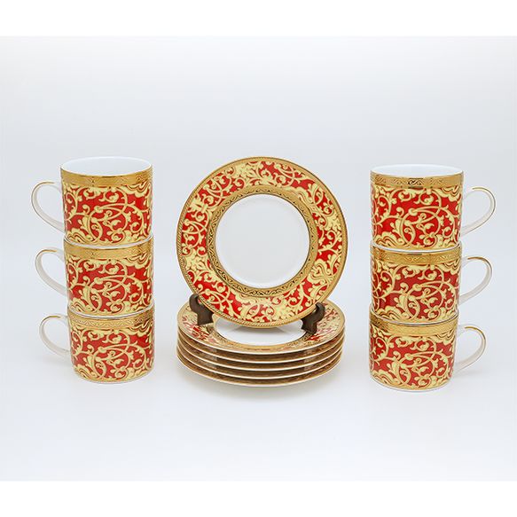 Dankotuwa | Nuptial Red 12 Pieces Tea Set