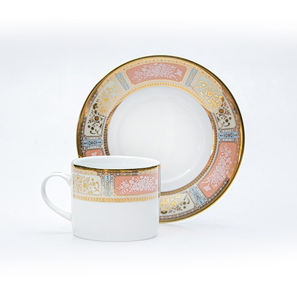 Dankotuwa | Rosemery Peach Gold Cup & Saucer