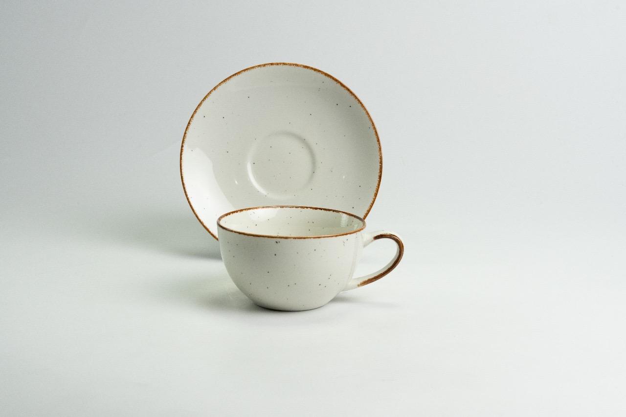 Dankotuwa | Leather Brown Cup & Saucer
