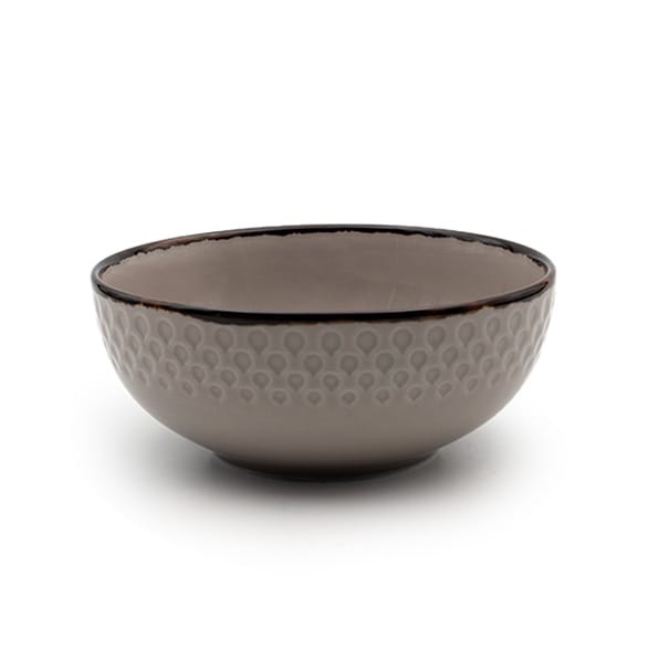 Dankotuwa | Water Drop Light Gray With Iron Edge Bowl