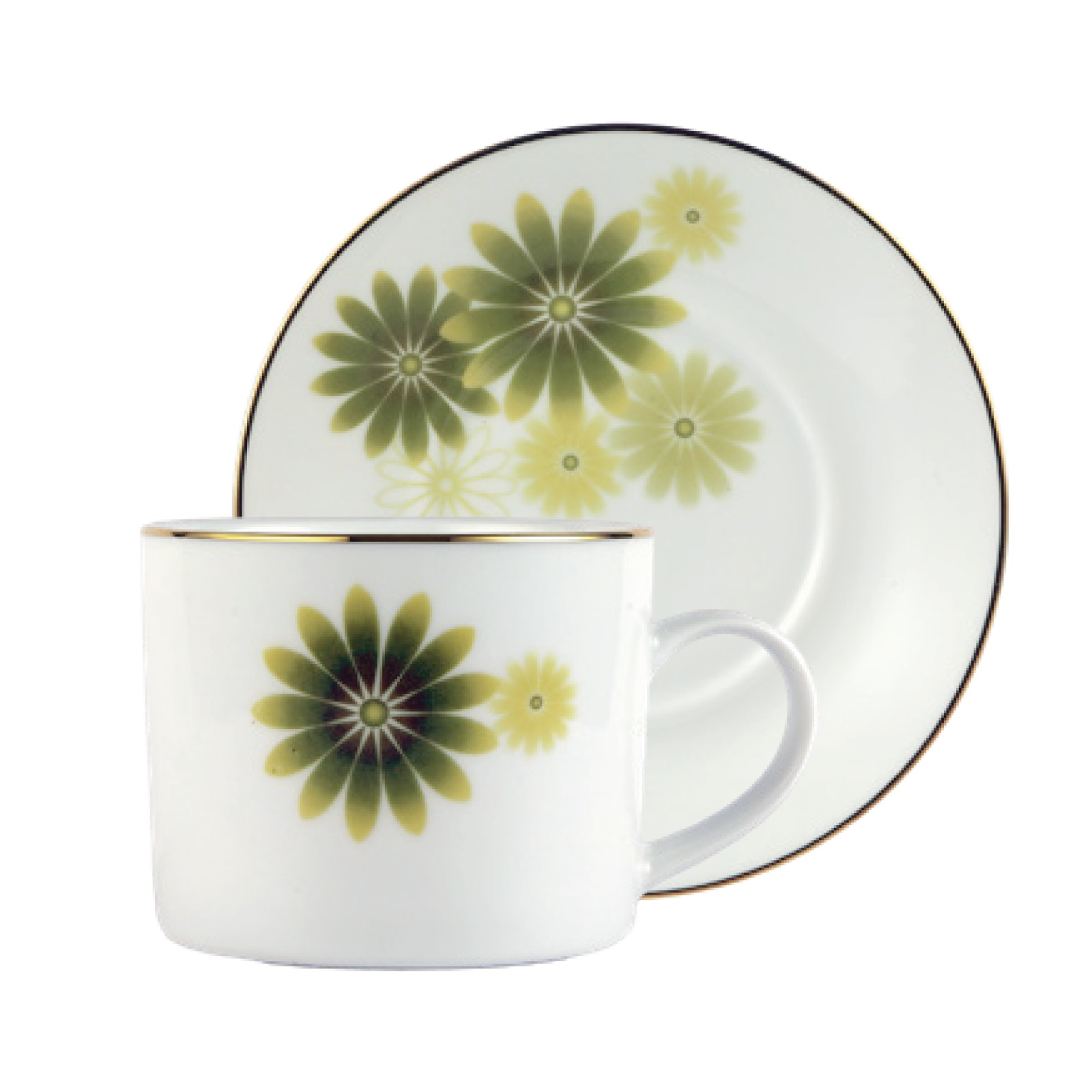 Dankotuwa | Green Flower 17 Pcs Tea Set