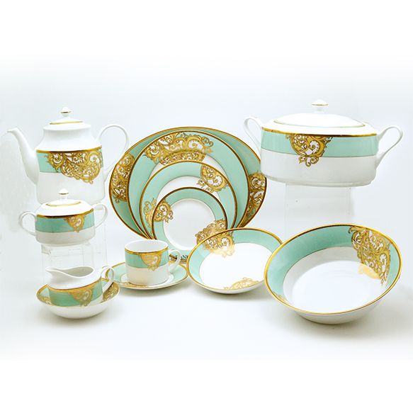 Dankotuwa | Esmeralda Green 93 Pieces Dinner Set