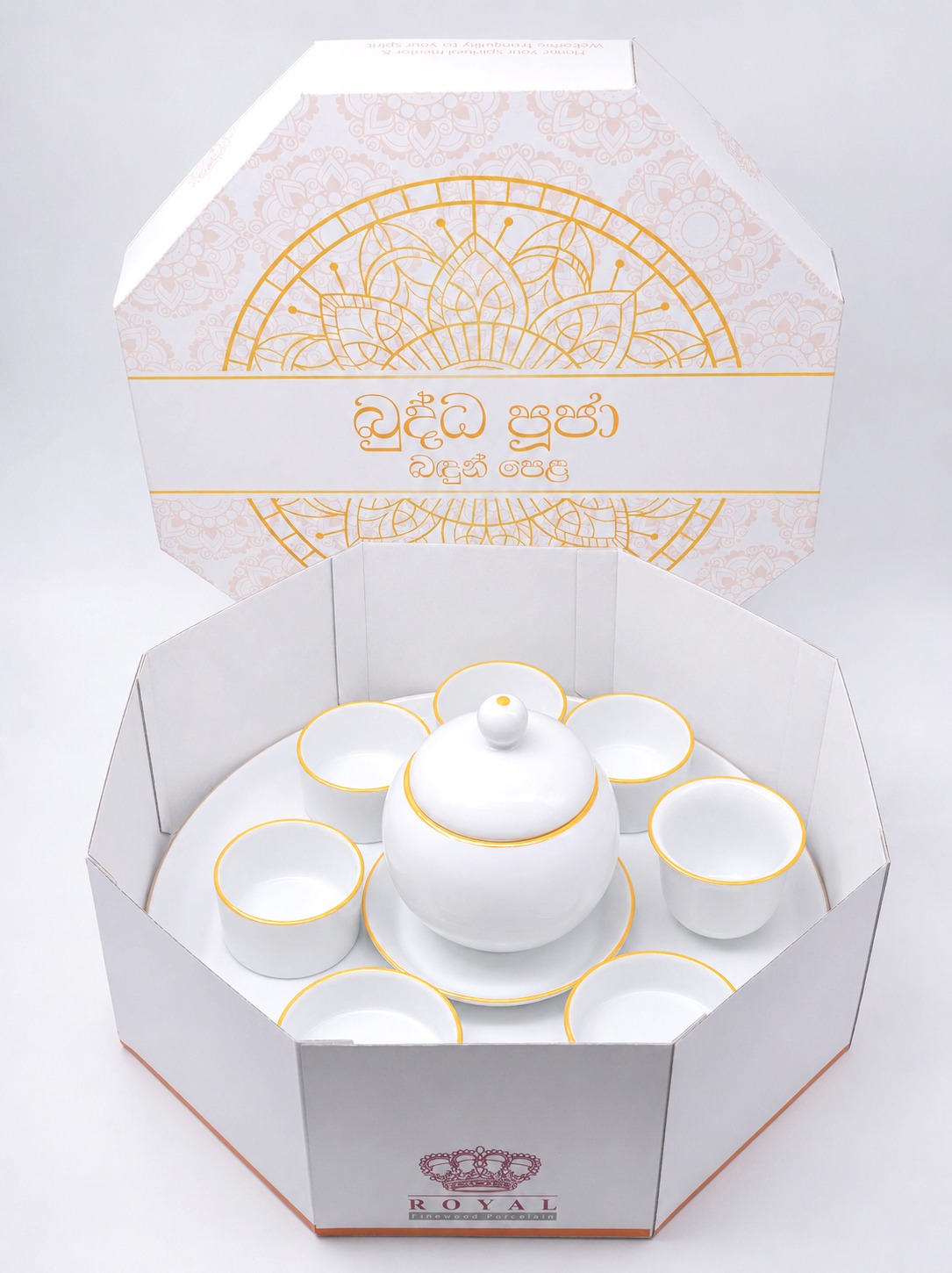 Dankotuwa | Radiant Line Buddha Puja 10 Pcs Set