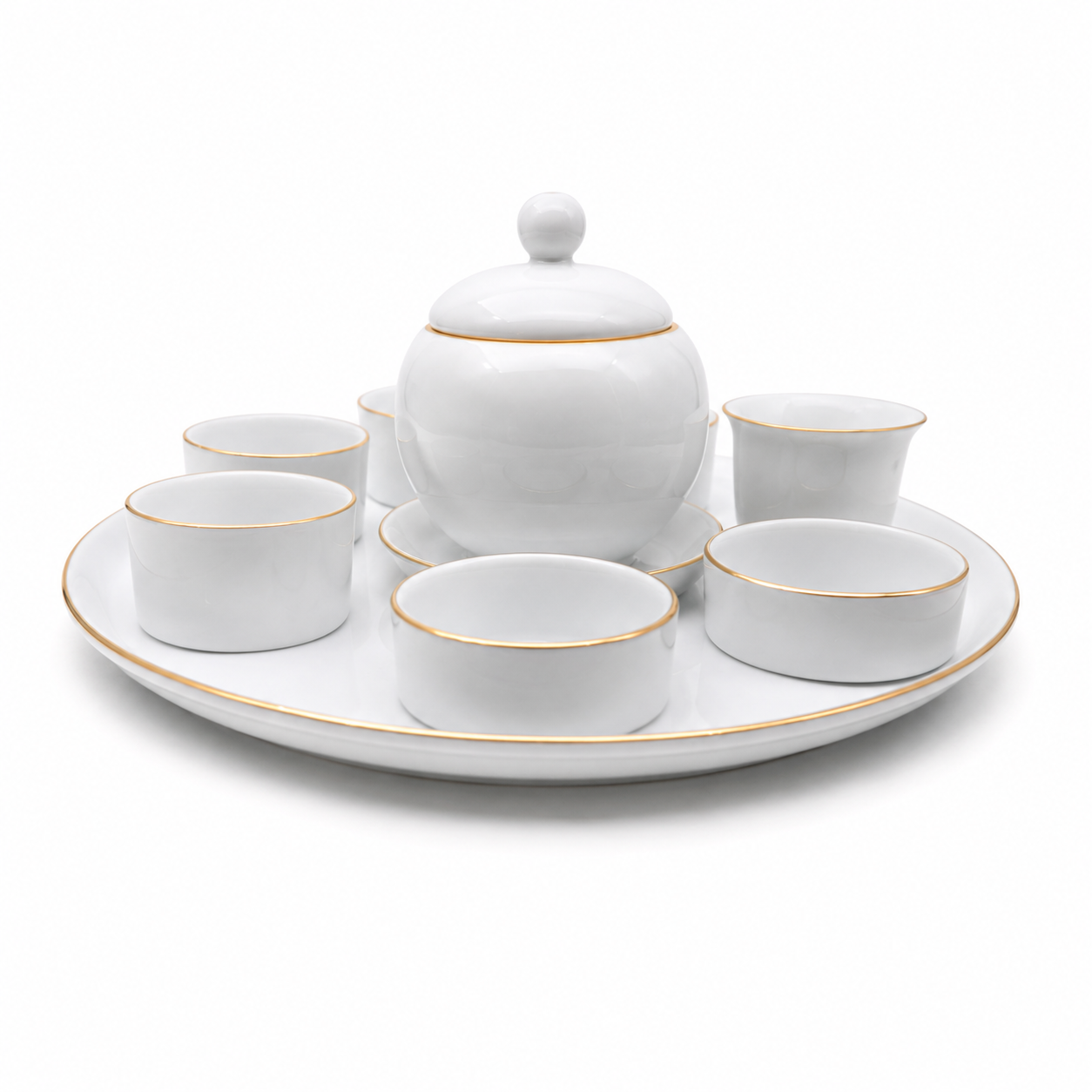 Dankotuwa | Gold Line Buddha Puja 10 Pcs Set