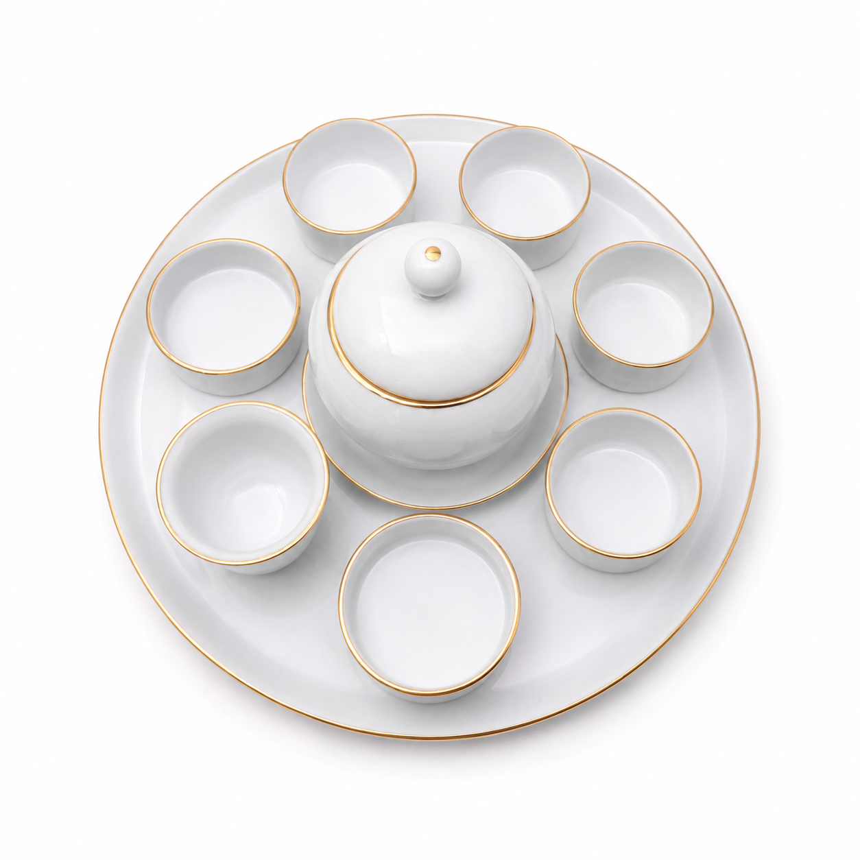 Dankotuwa | Gold Line Buddha Puja 10 Pcs Set